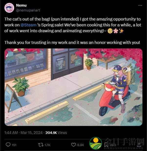 Steam秋季特卖看板娘再登场 设计者Memu透露至今未命名