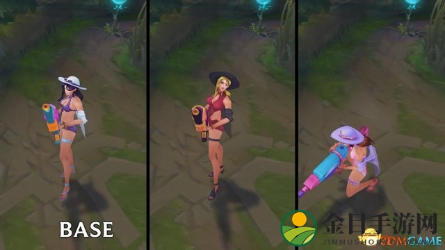 《LOL》女警泳池派对比基尼炫彩皮肤演示 蓝色性感