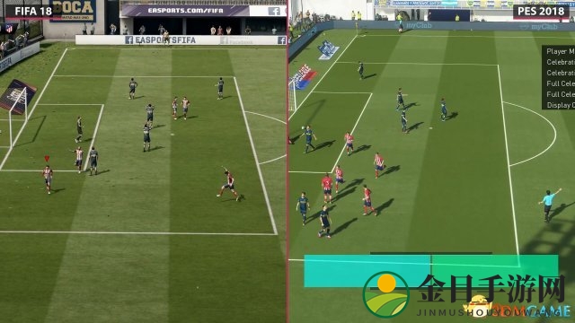 谁更强大？《FIFA18》Vs.《实况2018》画面对比