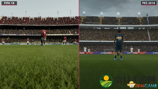 谁更强大？《FIFA18》Vs.《实况2018》画面对比